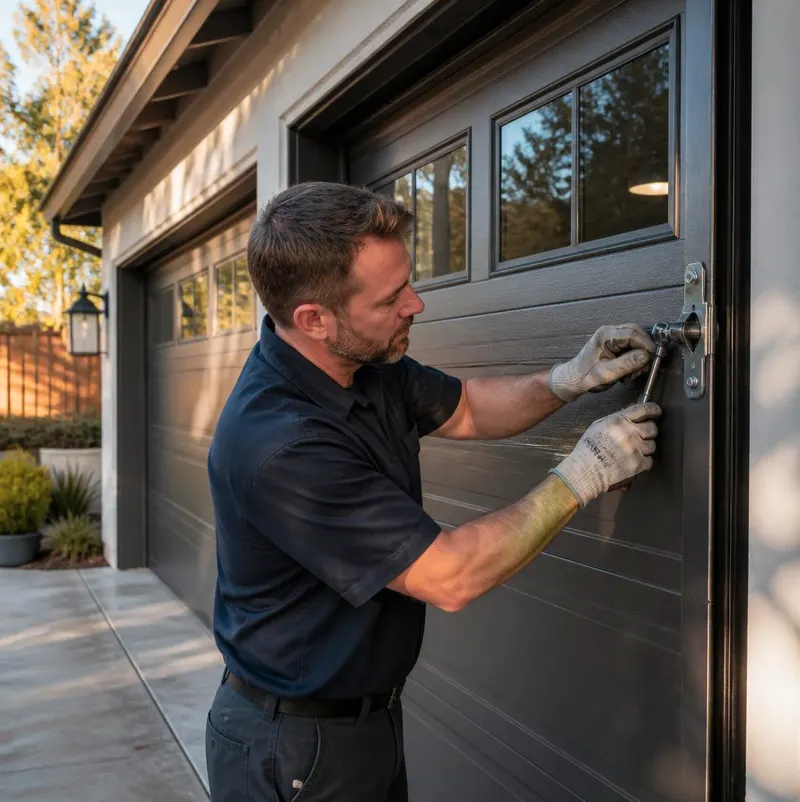 Off Track Door Repair in Quincy